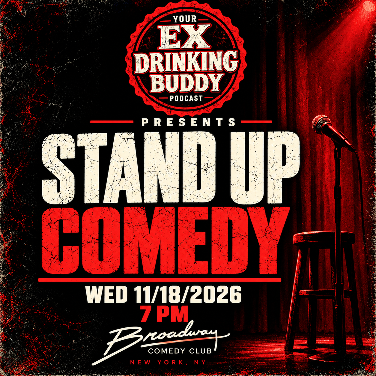 Photo of Your Ex Drinking Buddy Podcast Presents: Live Stand Up Comedy In New York City